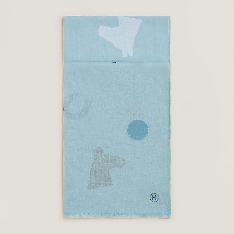 Saut Hermès scarf - Blue | Hermès Finland